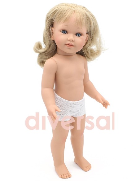 Coral Blonde Fringe Without clothes 45 cm