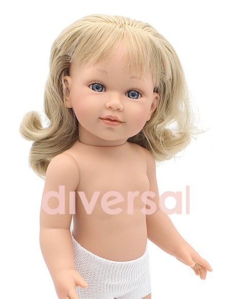 Coral Blonde Fringe Without clothes 45 cm