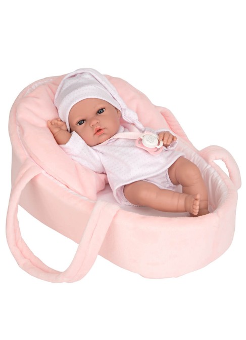 Natal Pink 33 Cm With Carrycot And Cushion In Bag