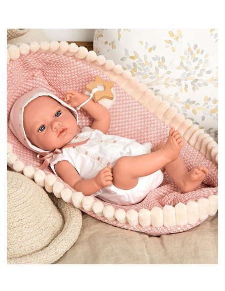 Aria Pink 38 см с люлькой в футляре
