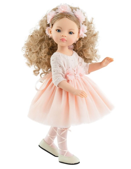 Articulated Cardigan Pink Dress 32 cm - Paola Reina - Las Amigas 32 cm