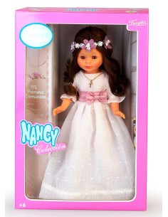 Nancy - Muñeca de colección para Primera Comunión con vestido blanco y  corona de flores, rubia, Reedición 2023, Selección especial Comuniones