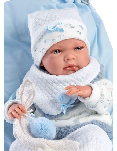 Coussin Nico Nouveau-Né Bleu Clair 40 cm