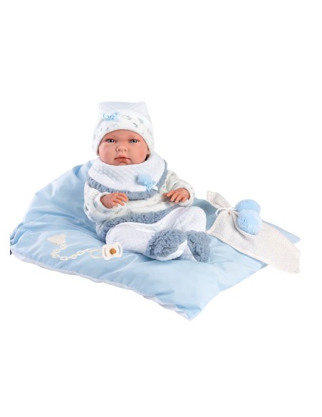 Coussin Nico Nouveau-Né Bleu Clair 40 cm
