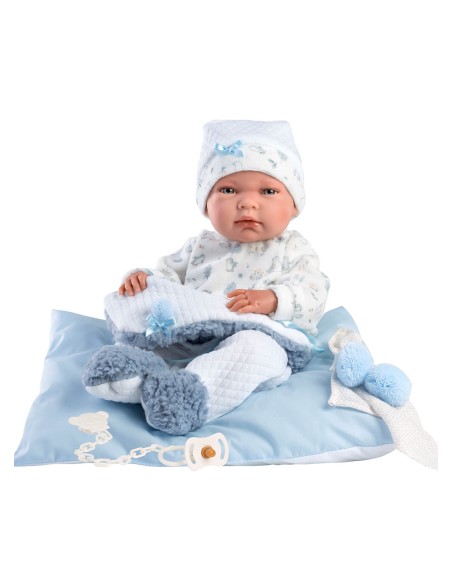 Coussin Nico Nouveau-Né Bleu Clair 40 cm