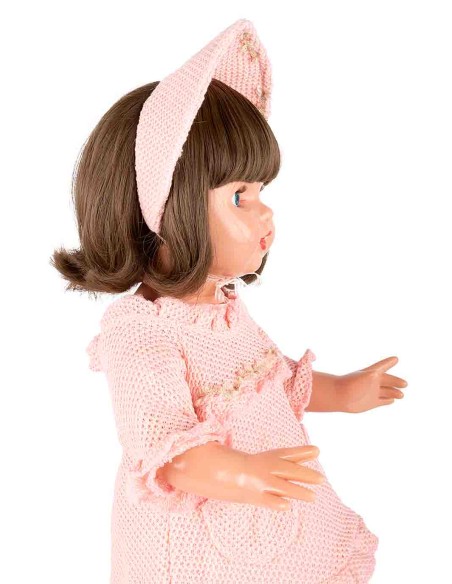 Mariquita Perez Vestido Punto Salmón con Visera 50 cm