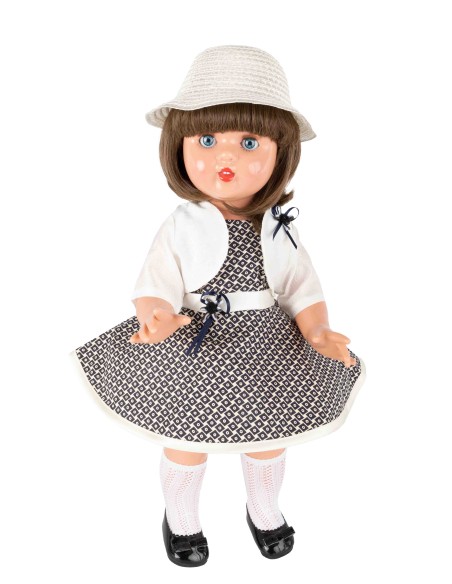 Mariquita Perez Vestido Rombos y Sombrero 50 cm