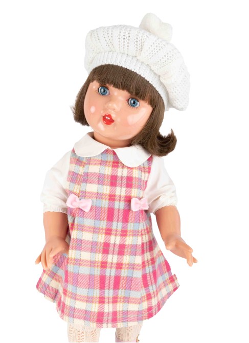 Coccinella Perez Vestito Plaid e Cappotto Rosa