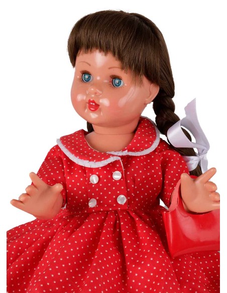 Mariquita Perez Robe Rouge À Pois Blancs