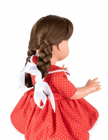 Mariquita Perez Robe Rouge À Pois Blancs