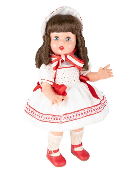 Mariquita Perez Robe Beig Brodé Canesu 50 Cm