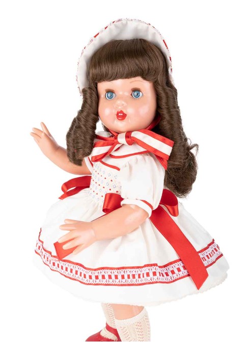 Mariquita Perez Robe Beig Brodé Canesu 50 Cm