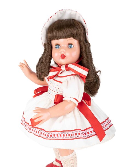 Mariquita Perez Robe Beig Brodé Canesu 50 Cm