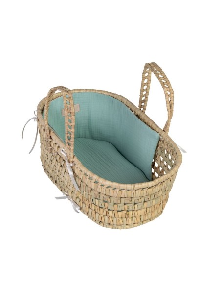 Green Musa Palm Leaf Pq Carrycot For 28-34 Cm Dolls