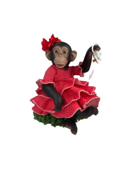 Lola Le Chimpanzé Falmenca Rouge 32 cm