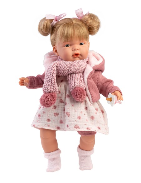 Joelle  Chaqueta Fuxia 38 cm Con Mecanismo Lloro