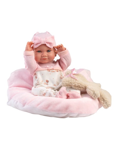 Nica Newborn Розовая подушка с мишкой 40 см