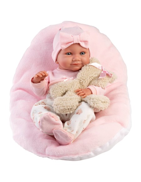 Nica Newborn Розовая подушка с мишкой 40 см