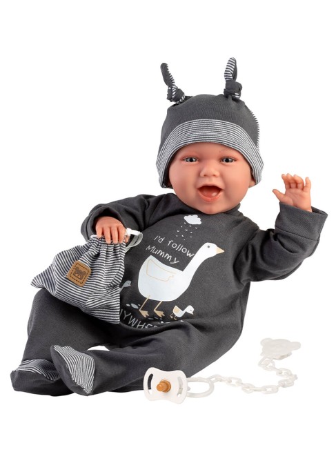 Mimo Newborn Smiles Grey Pajamas 42 cm With Crying Mechanism