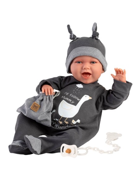 Mimo Newborn Smiles Grey Pajamas 42 cm With Crying Mechanism