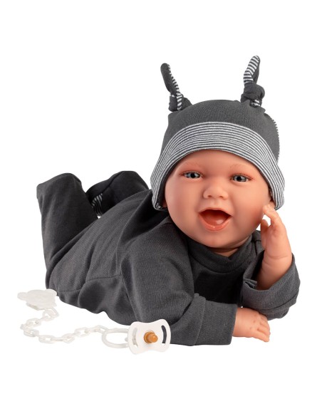 Mimo Newborn Smiles Grey Pajamas 42 cm With Crying Mechanism