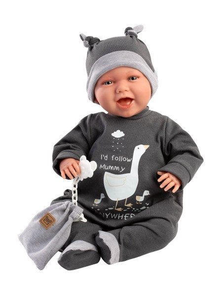 Mimo Newborn Smiles Grey Pajamas 42 cm With Crying Mechanism