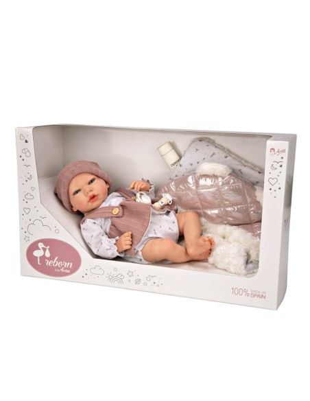 Sandra Reborn Baby Pink с одеялом 40 см