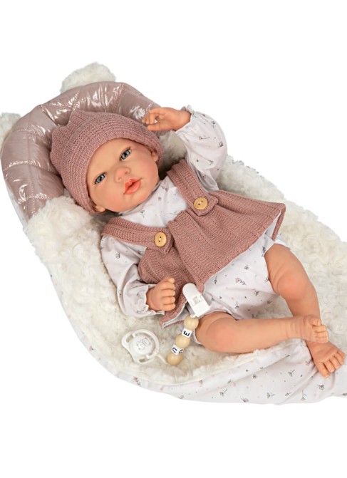 Sandra Reborn Baby Pink With Blanket 40 cm