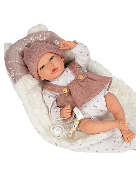 Sandra Reborn Baby Pink с одеялом 40 см
