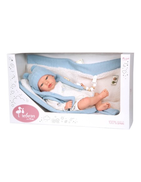 Martin Reborn Baby Blue With Blanket 40 cm