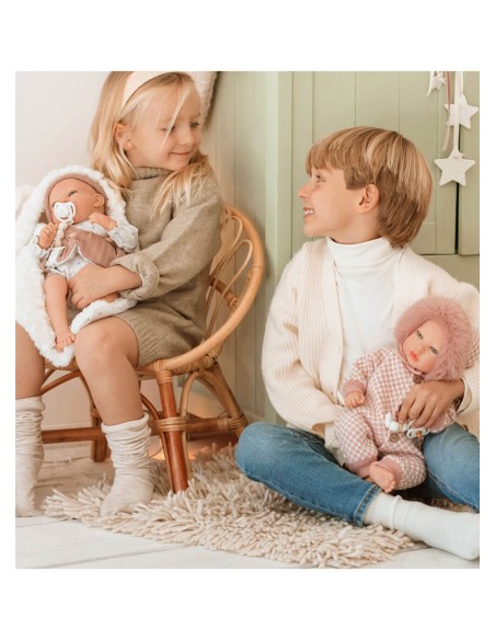 Manuela Reborn Baby Rose Avec Sac Et Coussin 40 cm