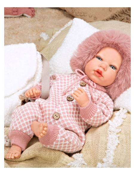 Manuela Reborn Baby Rose Avec Sac Et Coussin 40 cm