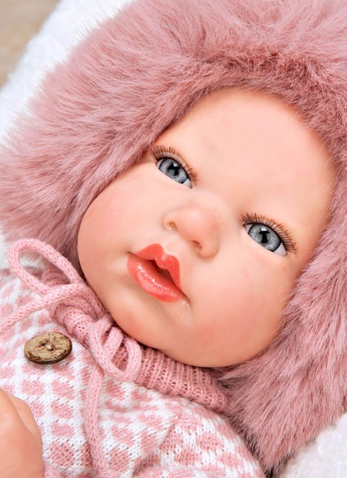 Manuela Reborn Baby Rose Avec Sac Et Coussin 40 cm