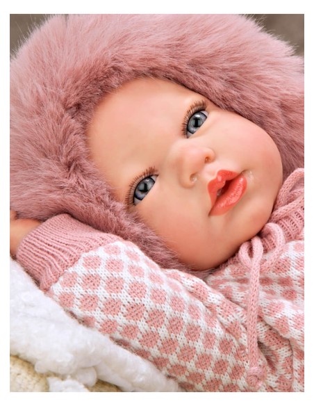 Manuela Reborn Baby Rose Avec Sac Et Coussin 40 cm
