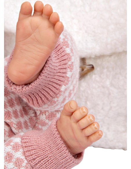 Manuela Reborn Baby Rose Avec Sac Et Coussin 40 cm