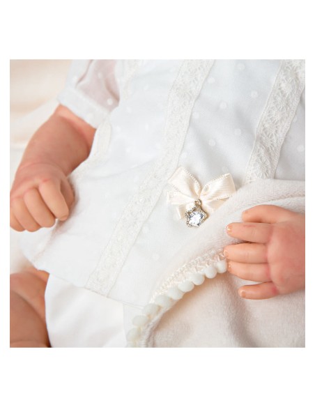 Delia Reborn bébé avec couverture avec cheveux décorés 45 cm