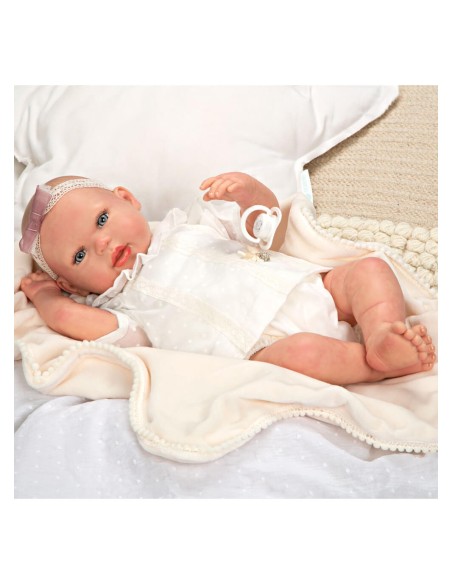 Delia Reborn bébé avec couverture avec cheveux décorés 45 cm