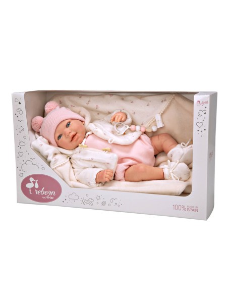 Elba Reborn Baby with Blanket 45 cm