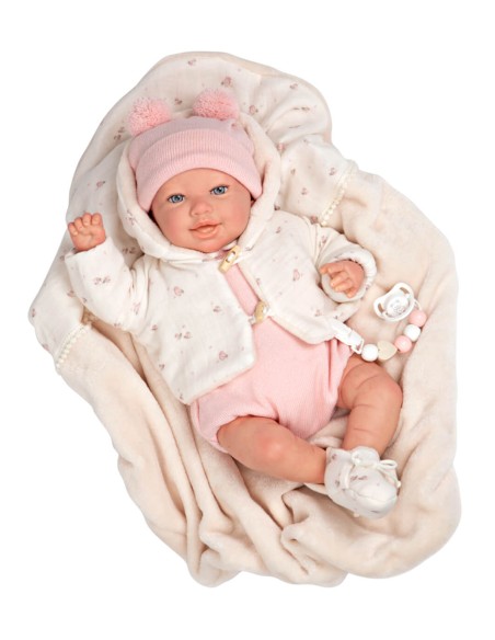 Elba Reborn Baby with Blanket 45 cm