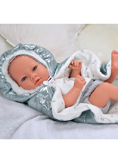 Borja Reborn Baby Grey с виниловым одеялом для...