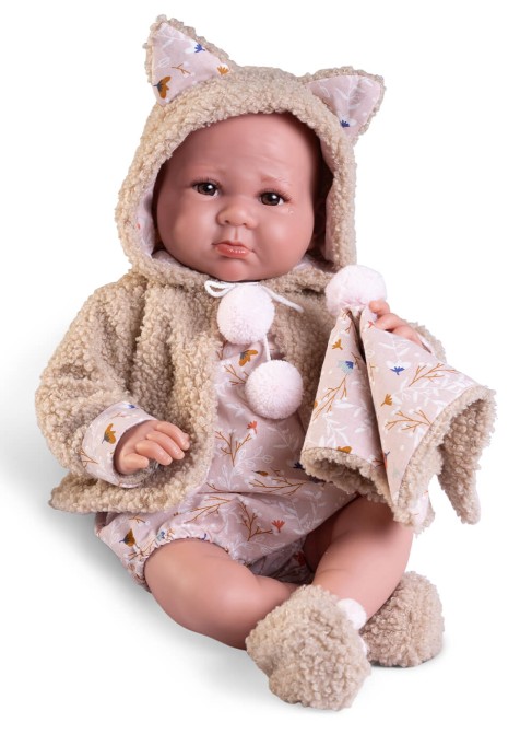 Newborn Luca with Sheepskin Jacket 42 cm