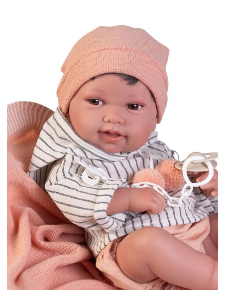 Newborn Pipo with a couple's shawl 42 cm