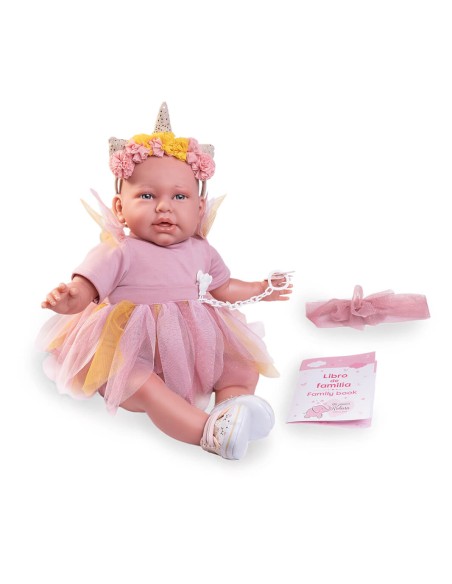 Mi Primer Reborn Daniela Hada Con Diadema Para Ti 52 cm
