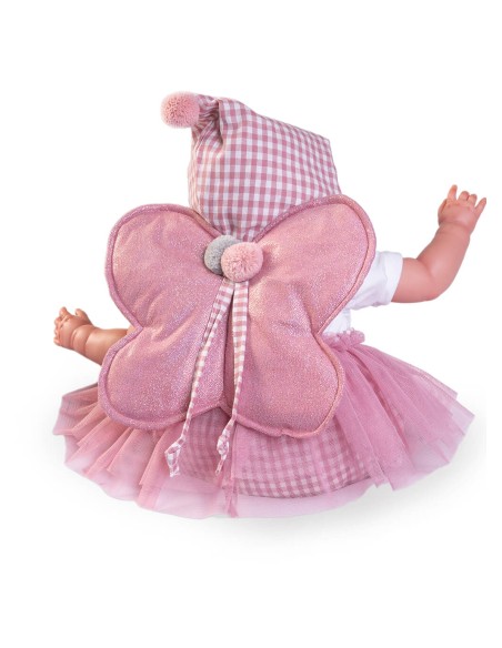Ma première Berta Reborn avec ailes de papillon 52 cm
