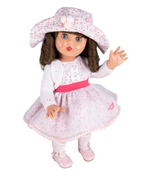 Mariquita Perez Vestido Flores Rosas 50 cm