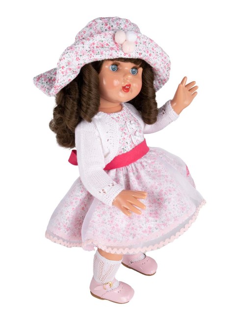 Mariquita Perez Robe Fleurs Roses 50 cm