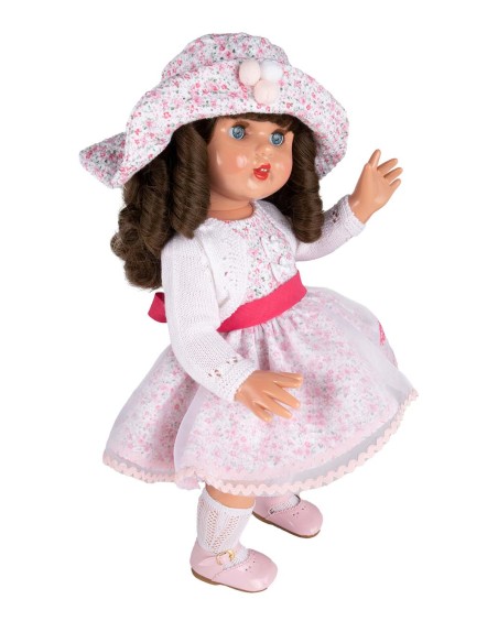 Mariquita Perez Vestido Flores Rosas 50 cm