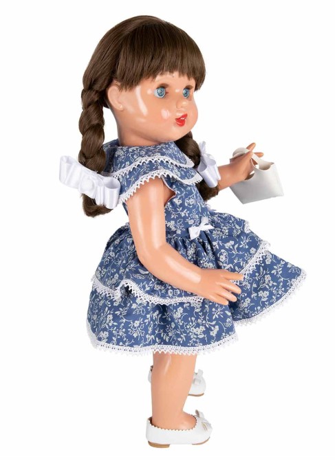 Mariquita Perez Robe Fleurs Bleues 50 cm