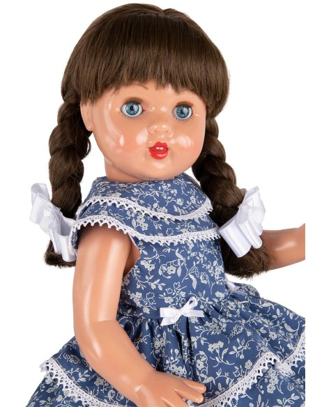 Mariquita Perez Robe Fleurs Bleues 50 cm