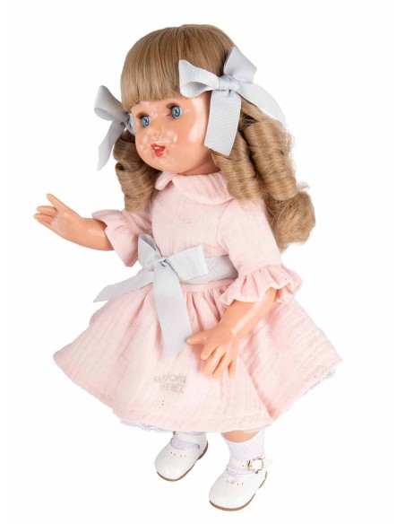 Mariquita Perez Robe Blonde Argent Rose 50 cm
